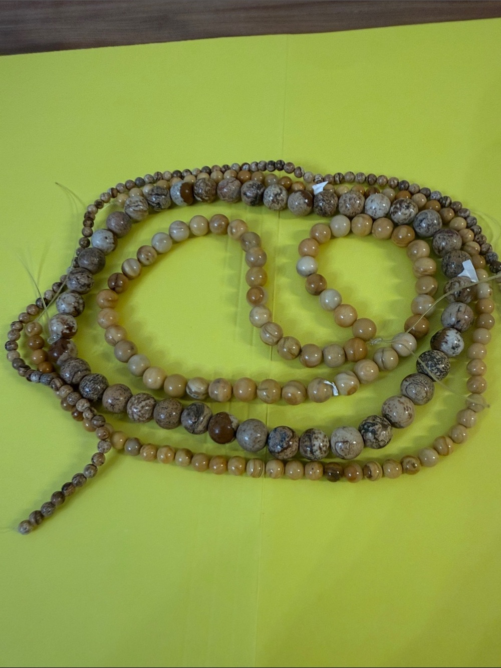 Picture Jasper & Yellow Jasper Beads For Jewelry Making